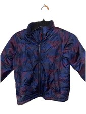 SwissTech Boy/Girl Puffer Jacket Full Zipper size S 6-7 Blue Red Pockets