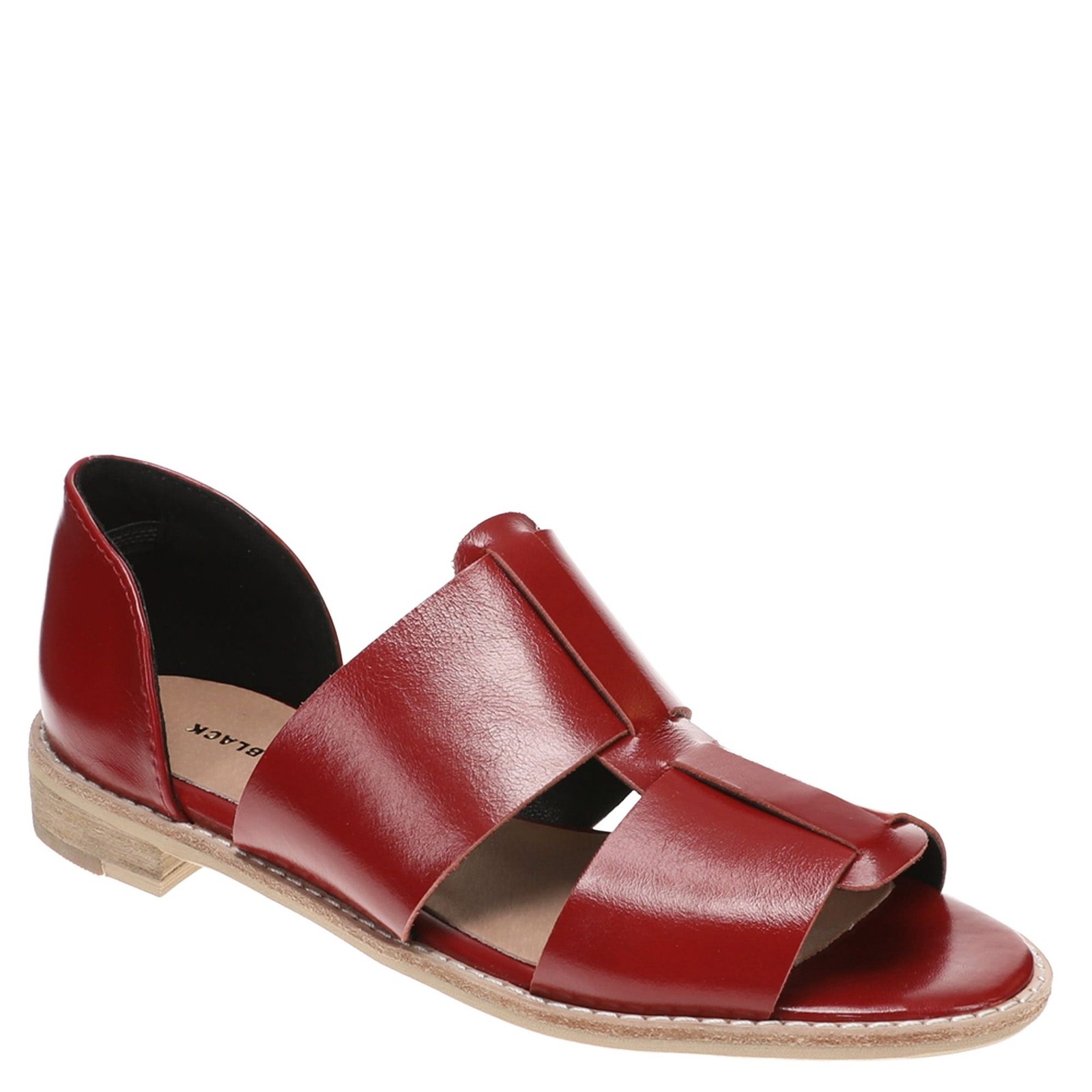 ПОЛНОСТЬЮ ЧЕРНЫЕ женские сандалии Dorsay в рыбацком стиле 375 М Европейский цвет - Красный 32690₽