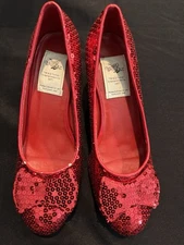 Dorothy Adult Ruby Slippers Costume Shoes Size Medium 7-8