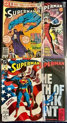 Superman #352, 42, 53, 100. 1980-95. **Poor to NM - Bagged & Carded**