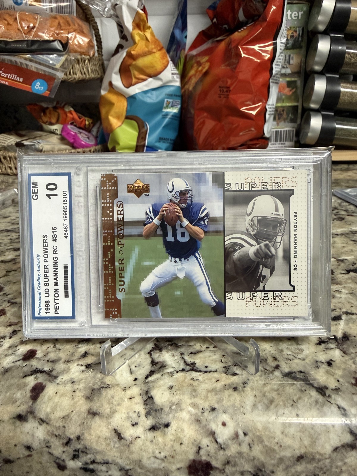 1998 Upper Deck Super Powers Peyton Manning #S16 (RC) Gem Mint 10