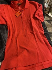Vintage NWT Men  s Saddlebred Medium Two Button Red Polo