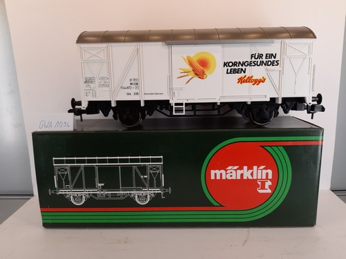 GWA1096 Märklin 5888 escala 1 - vagón de mercancías cubierto Kellogg ́s en embalaje original paquete vers | Zustand: Gebraucht