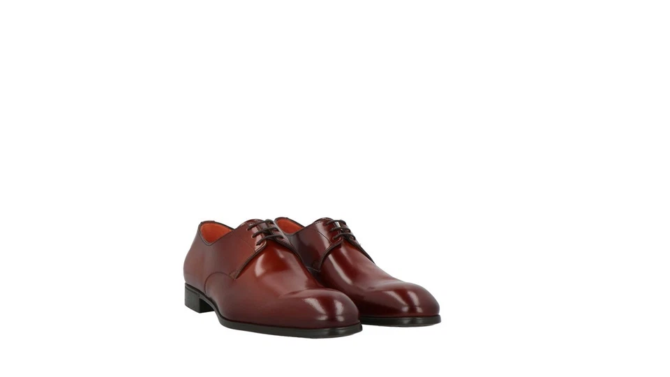 ZAPATO DE VESTIR SANTONI NUEVO CUERO TOSTADO TALLA 11 - EE. UU. Foto 3 de 3