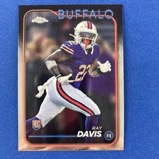 Ray Davis 2024 Topps Chrome Rookie Card #253 NFL Buffalo Bills. rookie card picture