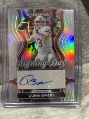 2025 Prizm Draft Picks Quinn Ewers Signing Day Hyper Auto No.SD-QES