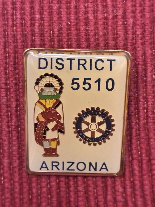 Vintage Rotary Club International Pin Native American Arizona District 5510