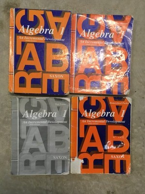 Saxon ALGEBRA 1 Set - Text, Solutions Manual, HS Packet, Test Forms  -ACCEPTABLE