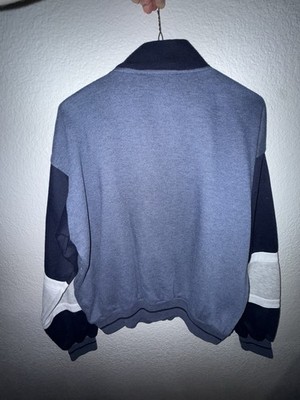 Vintage Christian Dior Men's Bomber Jacket Zip Blue Navy Gray