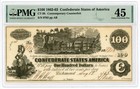 1863 CT-39 $100 Confederate States of America (CTFT.) Note - PMG Ch.XF 45 — photo 1