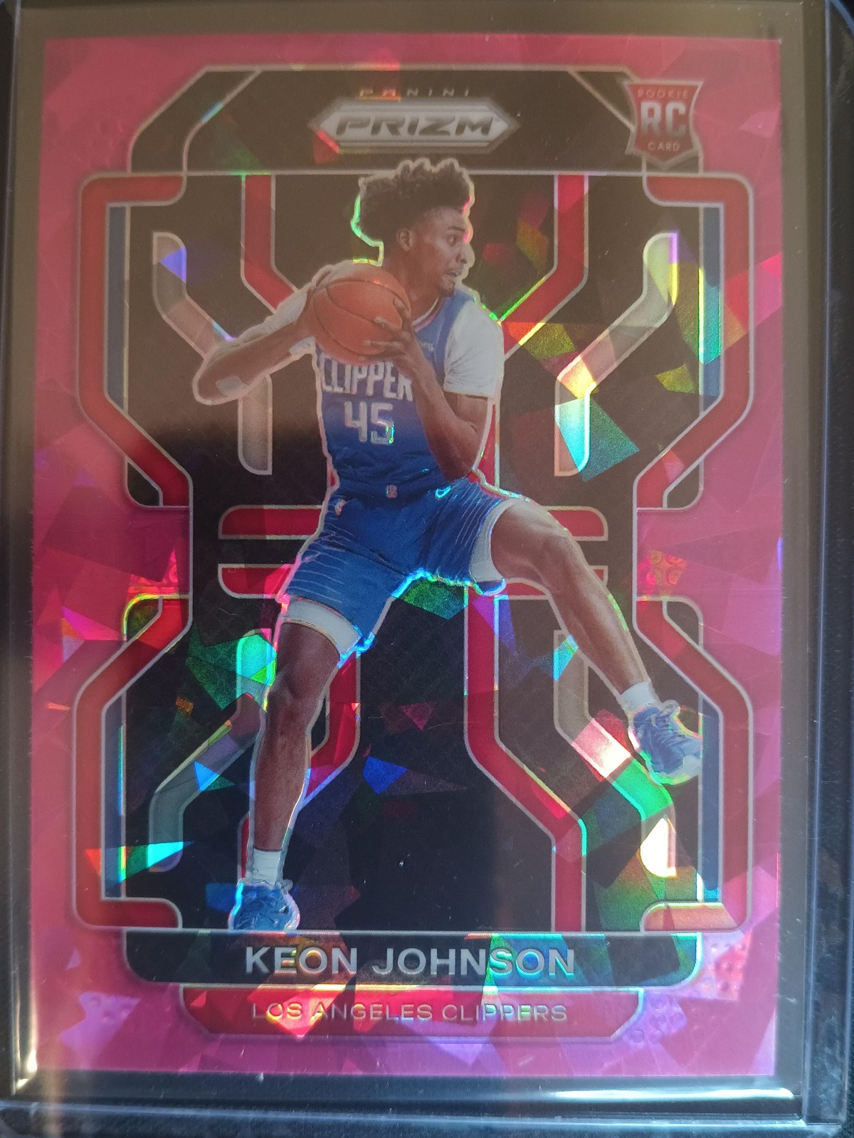 2021-22 Panini Prizm #326 Keon Johnson Pink Ice