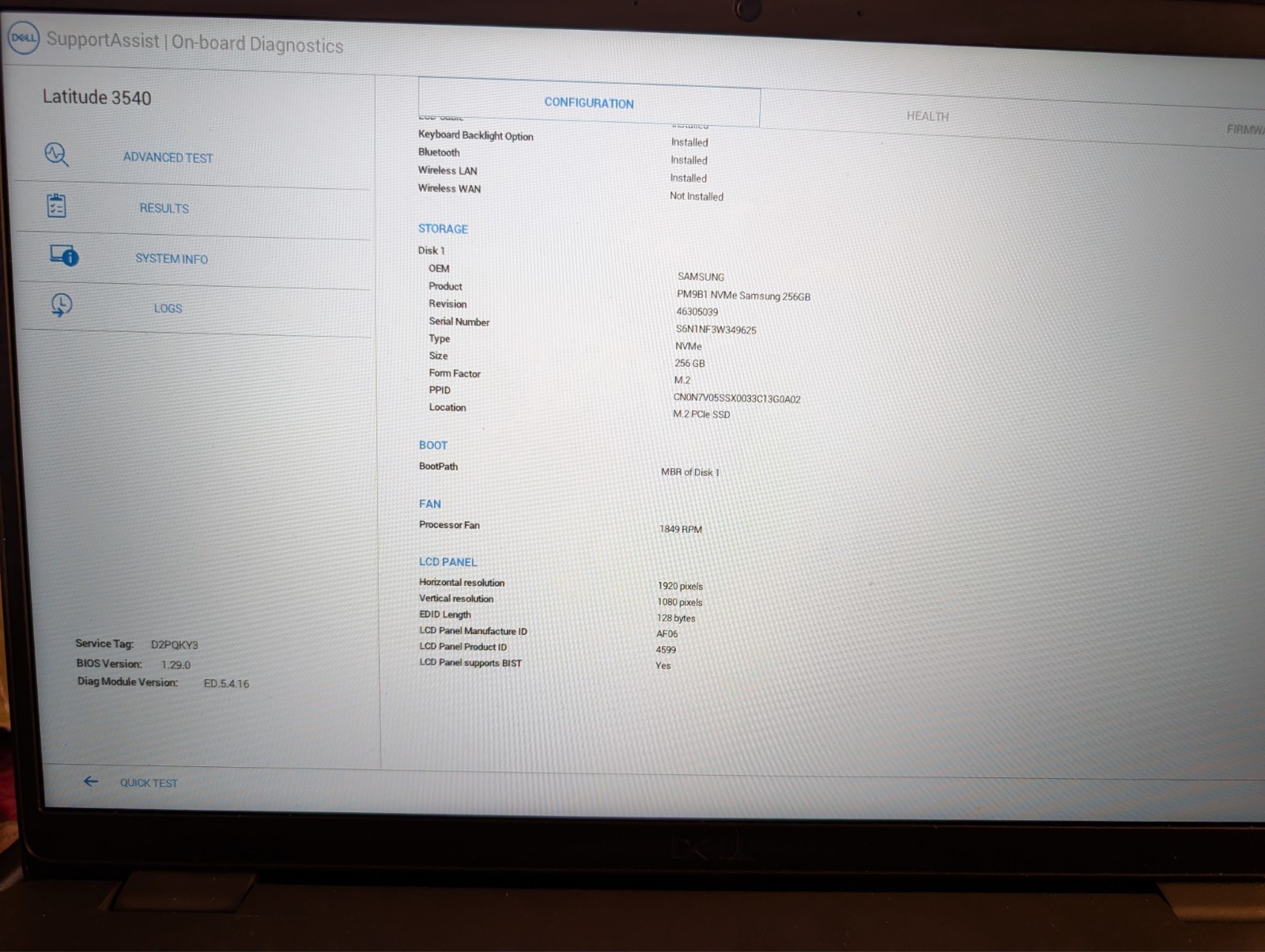 Dell Latitude 3540, 15.6-Inch Laptop, with Intel Core i5 13th Gen., 256 GB NVMe (Non-Volatile Memory Express), Windows 11 Pro