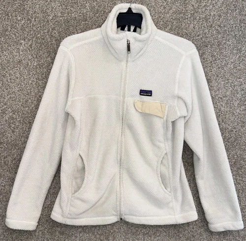 OFF WHITE Patagonia Re Tool giacca pile zip intera donna media lino grezzo bianco sporco 25476