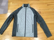 Eastern Mountain Sports Mens Medium  Quantum Full Zip Hybrid Puffer Jacket Gray