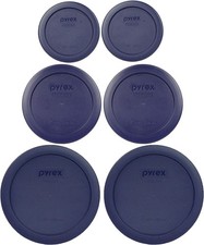 6 Piece Blue Food Storage Lid Set Made in USA