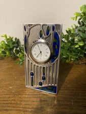 A E WILLIAMS SMALL PEWTER CLOCK MacKintosh