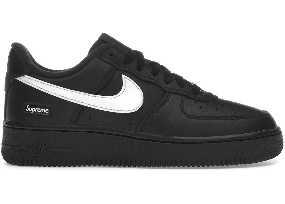 Supreme x Nike Air Force 1 Low Box Logo - Black White for Sale