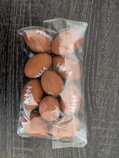 Mini Foam Footballs -pk 10 Party Favor Stress Balls for Kids Sports Decor