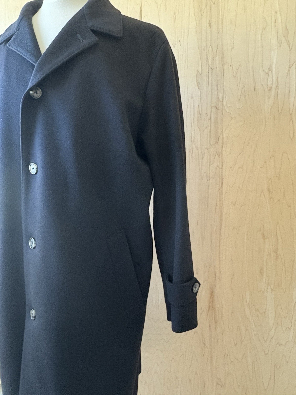 LORO PIANA Storm System 100percent Cashmere Overcoat Black Trench Coat 56 image 4