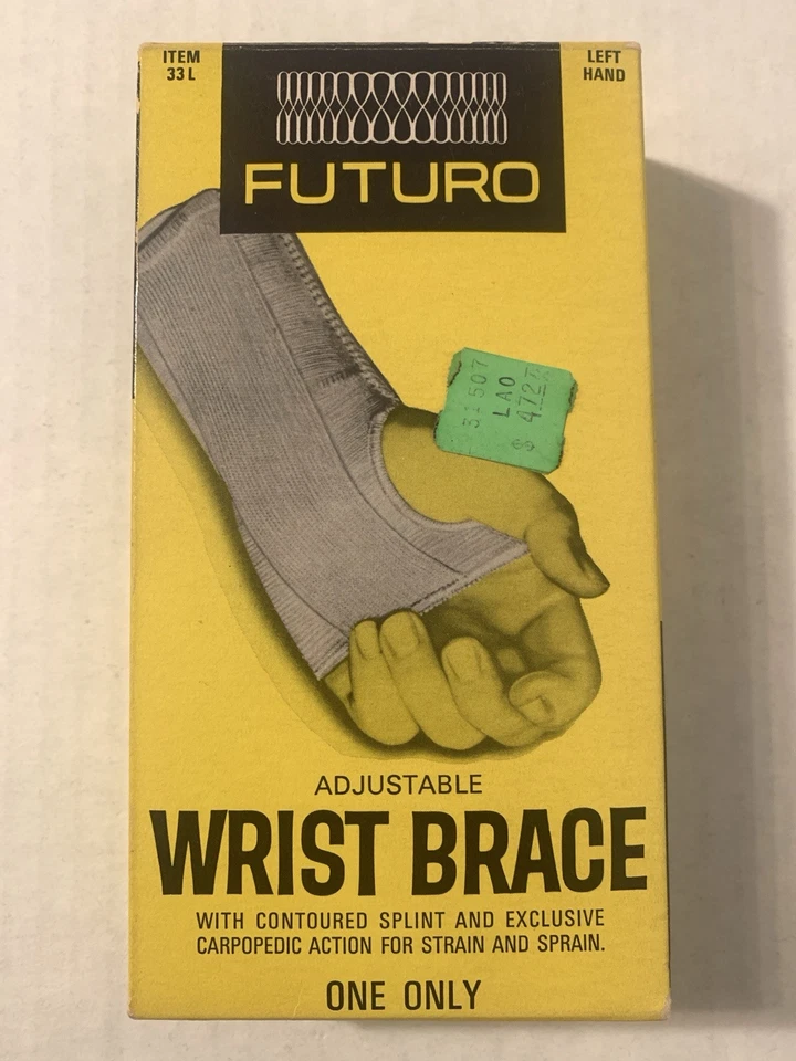 Muñequera ajustable Futuro vintage años 60 mano izquierda pequeña férula contorneada 33L Foto 2 de 4
