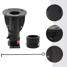 Black Fifth Wheel Camper RV Adapter Hitch to Gooseneck 12" ~ 16" Adjustable NEW