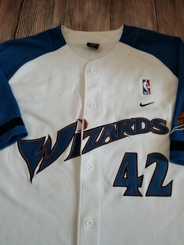 RARE VTG JERRY STACKHOUSE Washington Wizards #42 baseball Jersey Shirt Nike 3XL - Picture 4 of 9