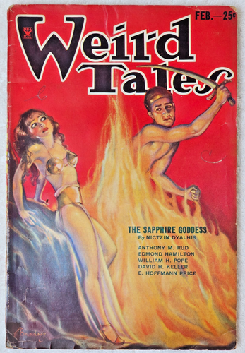 Weird Tales Pulp Magazine Feb 1934 VG Brundage Sapphire Goddess Robert E. Howard - Picture 1 of 24