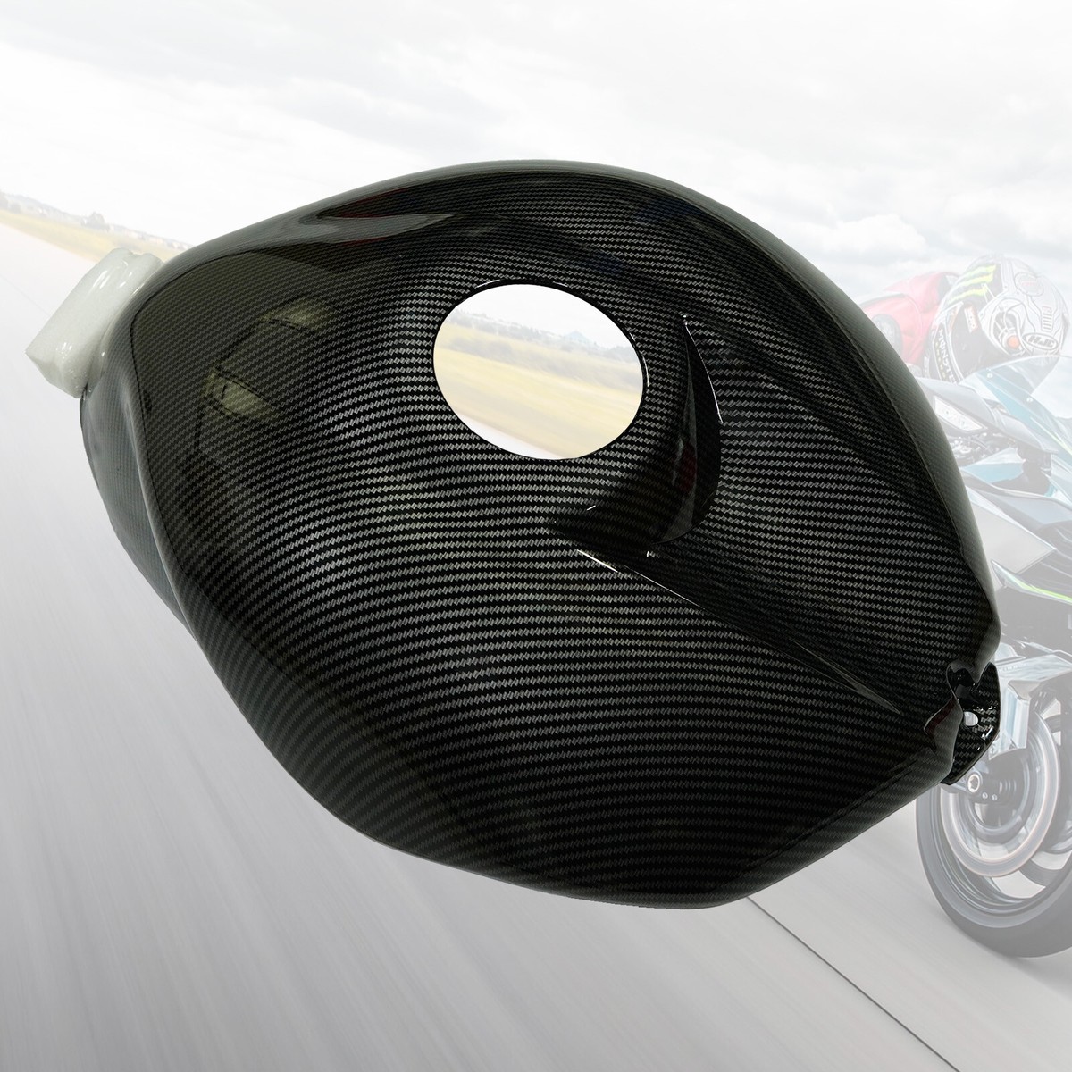 Black Carbon Fiber Fuel Gas Tank Cover Fairing Fit For YAMAHA YZF