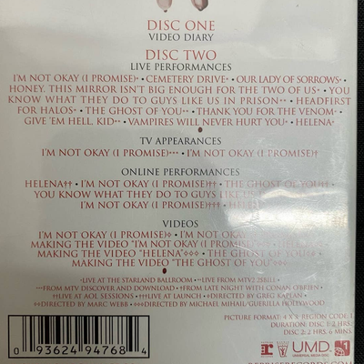 Sealed My Chemical Romance "Life On The Murder Scene" PSP UMD.