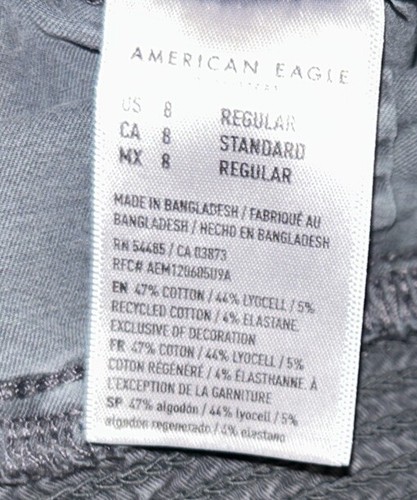 American Eagle Gr. 8 grau Jogginghose Pull On Tunnelzugbund Hose - Bild 5 von 5