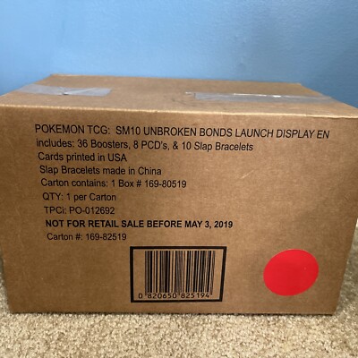 Pokemon S&M Unbroken Bonds Launch Display Kit 36 Booster Packs + 8 Decks..  | eBay