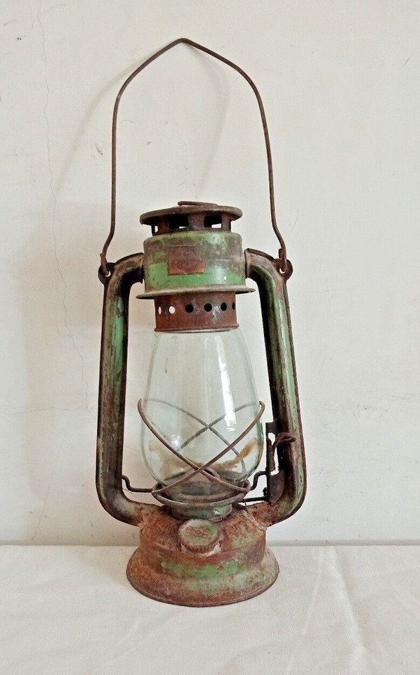 Lampe De Vélo Vintage à Huile Haeckel's Star - Fabriquée En Allemagne - Occasion Avec Traces D'âge