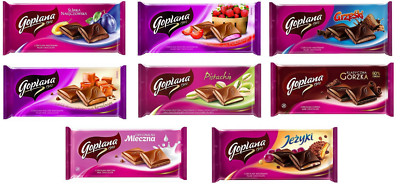 GOPLANA CHOCOLATE FROM POLAND - 90G - BIG CHOICE-  PLUM PISTACHIO GRZESKI TOFFEE