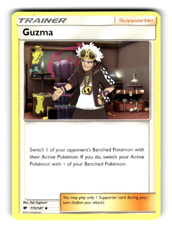 Pokemon Burning Shadows Guzma 115/147 LP