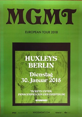 MGMT  2018  BERLIN - orig. Concert Poster -- Konzert Plakat - DIN A1