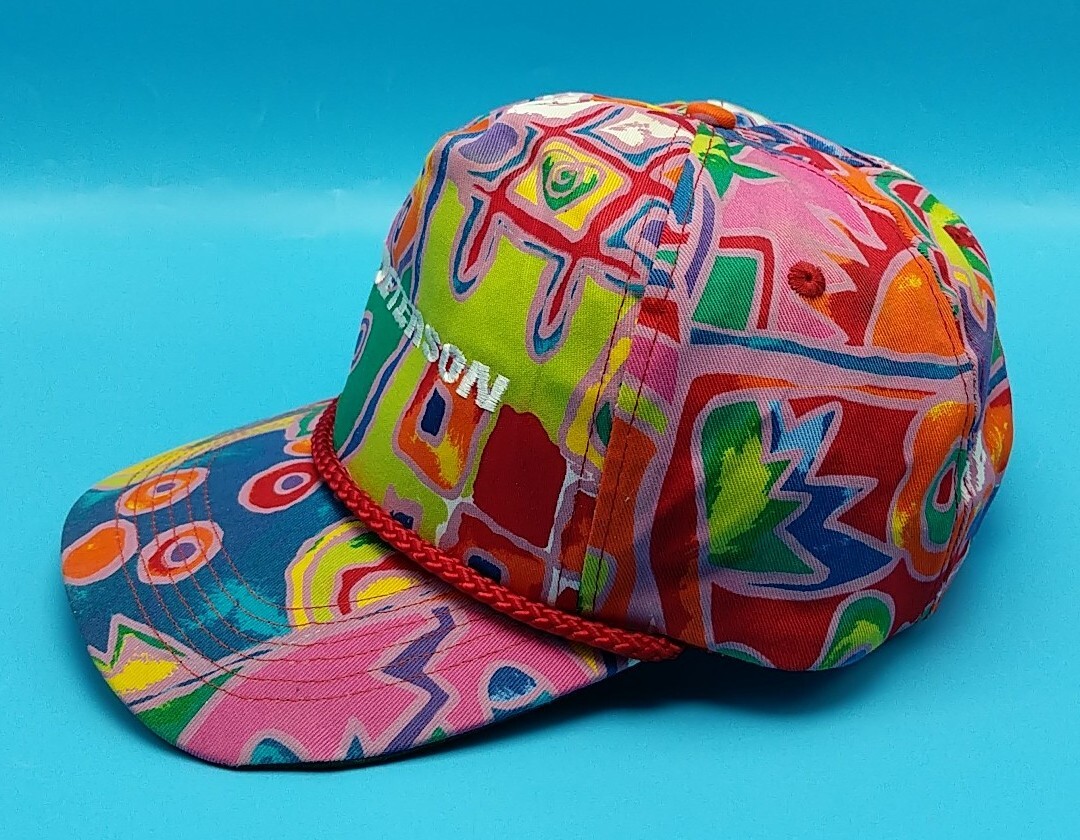 PETERSON hat vintage patterned multi-colored adju… - image 3