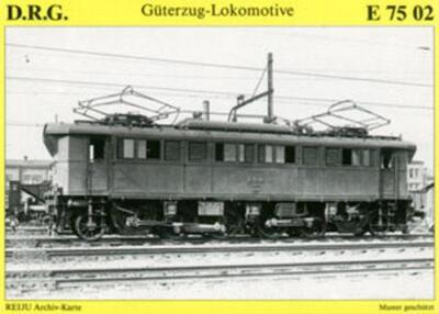 Postcard · Electric Locomotive E 75 02-DRG-BW Munich - 1933 (15.09)