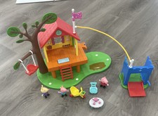 Peppa Pig Treehouse George Fort Playset Light Sounds NOT COMPLETE SET