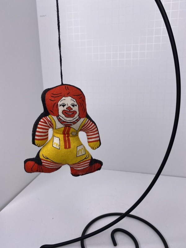 Vintage McDonald's Advertising Ronald McDonald Stuffed Fabric Ornament 4"