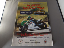 2001 ULSTER GRAND PRIX MOTOR CYCLE ROAD RACE PROGRAMME - DUNDROD