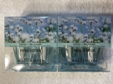 Bath  Body Works Wallflowers NEW Refill Plug-Ins Lot 4 FRESH COTTON