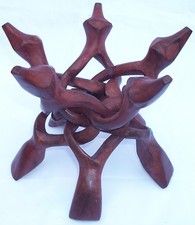Wooden Hand Carved five Leg Stands for Crystal Balls, Spheres, Eggs, Minerals