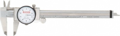 SPI 17-970-5 Calibrated Dial Caliper with White Dial, 0'' to 6 inch Range