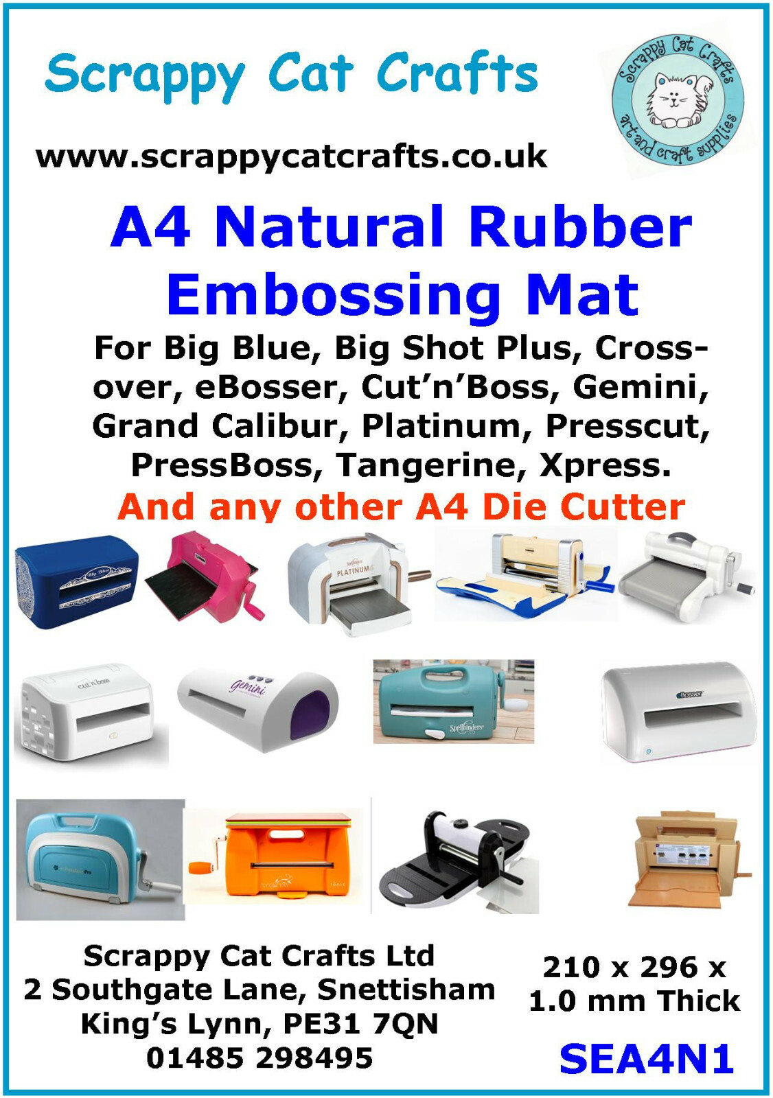 A4 Embossing Mat for Gemini Die Cutters : SEA4N1  9