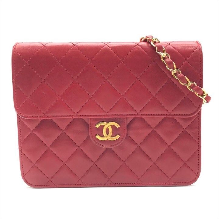 Borsa a tracolla Chanel Cocomark Matelasse Push Lock Catena Pelle di Agnello ...