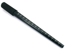 Black Plastic Ring Mandrel Stick Marked US Standard Sizes 1-15