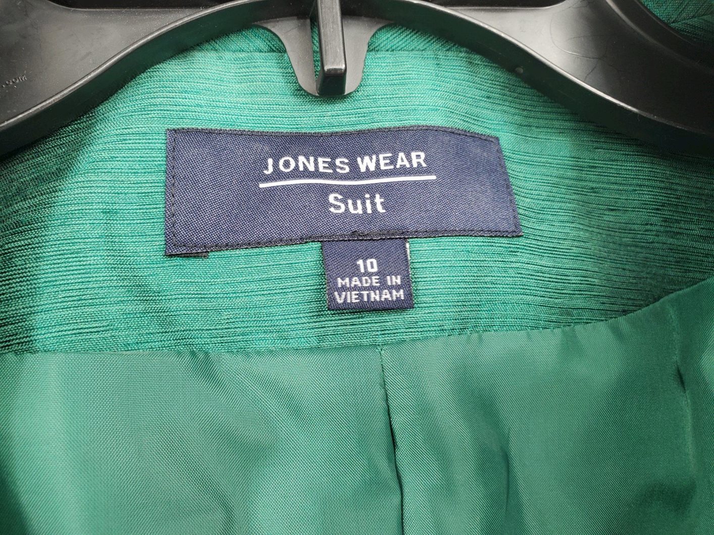 Vintage Jones Wear Women's Green Blazer & Skirt Two Piece Suit Set Size