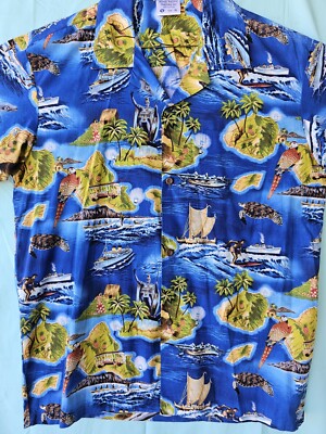 Vintage Royal Pacific Trading Mens Aloha Hawaiian style Shirt Size S