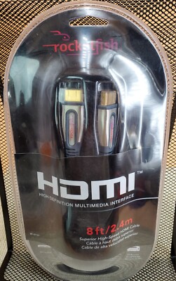 Rocketfish 1080p HDMI Cable 8ft RF-G1161 10.2 Gbps 120Hz  New (C22)**