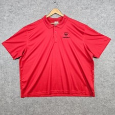 Cutter  Buck Clique Red Topgolf Polo Shirt Size 4XL 100 Polyester Embroidered